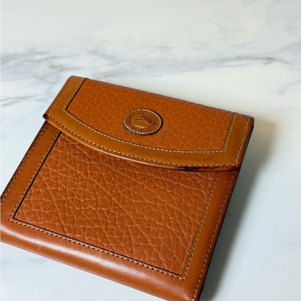 Vintage dooney and Bourke brown leather kiss lock wallet - Picture 2 of 10